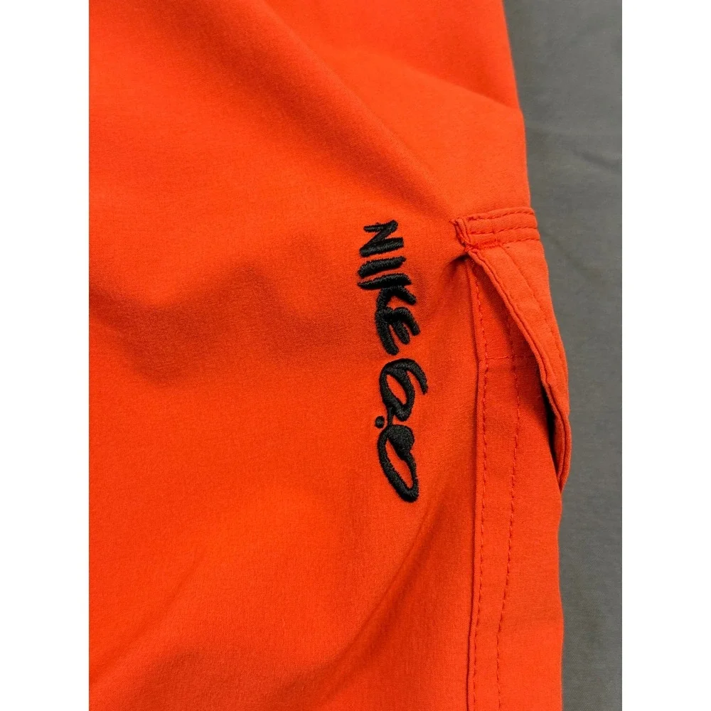 Distressed Nike 6.0 Mens Orange Black Colorblock Board Shorts Size 34 Cargo